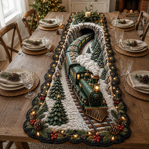 Holiday Express Custom Shape Quilted Table Runner GFTOTP21478