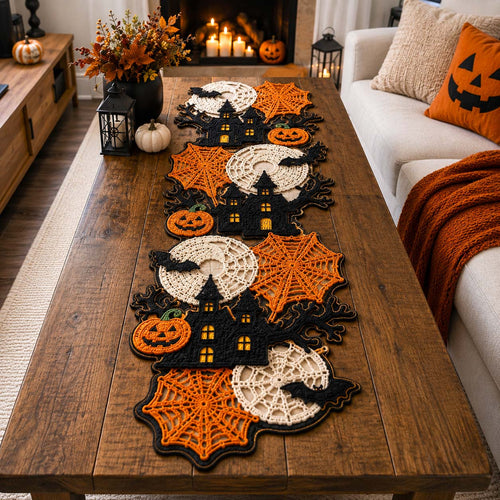 Haunted Manor Custom Shape Quilted Table Runner GFTOTP21480