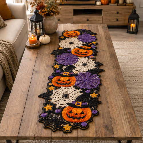 Witchy Webs Custom Shape Quilted Table Runner GFTOTP21482