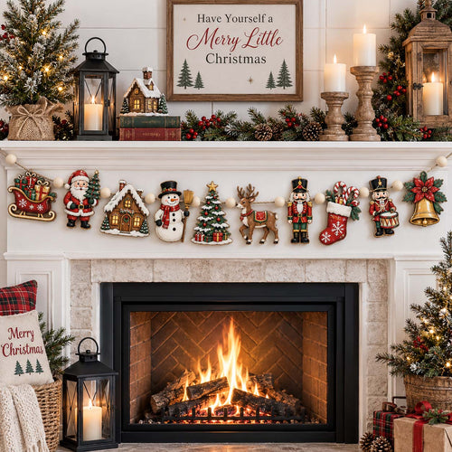Classic Holiday Custom Shape Wooden Garland GFTOTP21505