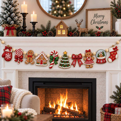 Classic Holiday Custom Shape Wooden Garland GFTOTP21507