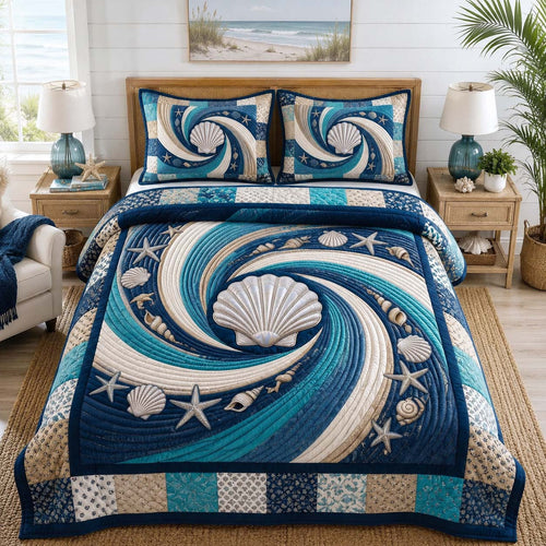 Coastal Whisper 3-Piece Quilted Bedding Set GFTOTP21534