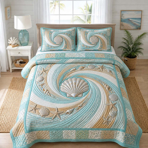 Coastal Whisper 3-Piece Quilted Bedding Set GFTOTP21536