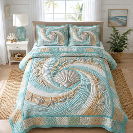 Coastal Whisper 3-Piece Quilted Bedding Set GFTOTP21536