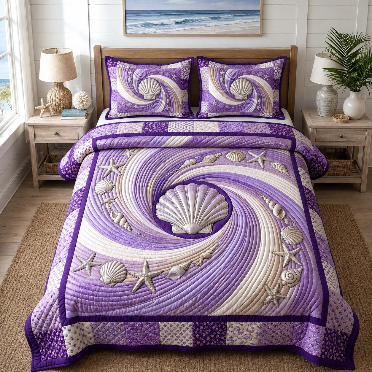 Coastal Whisper 3-Piece Quilted Bedding Set GFTOTP21537