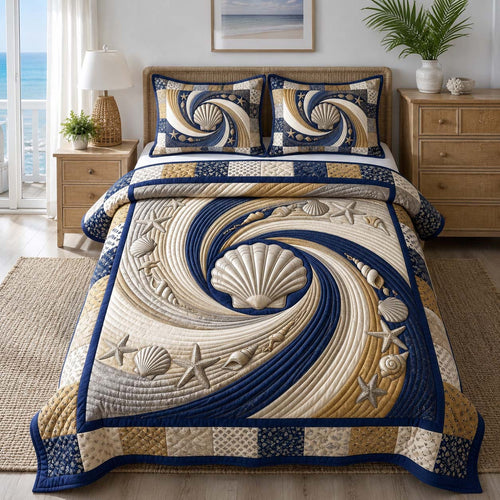 Coastal Whisper 3-Piece Quilted Bedding Set GFTOTP21538