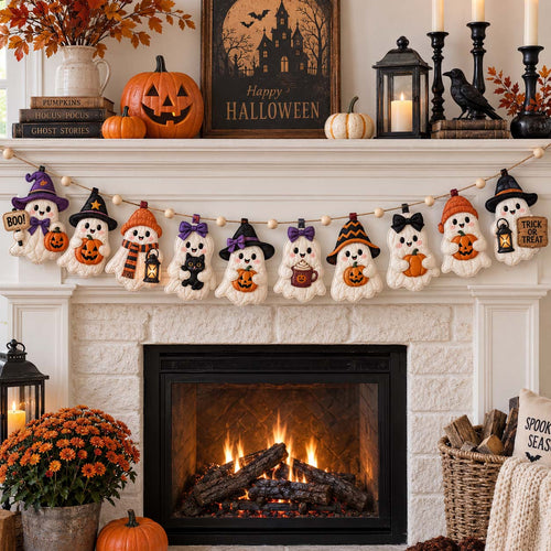 Cozy Ghosts Custom Shape Quilted Garland GFTOTP21540