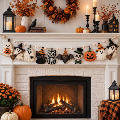 Spooky Friends Custom Shape Quilted Garland GFTOTP21543