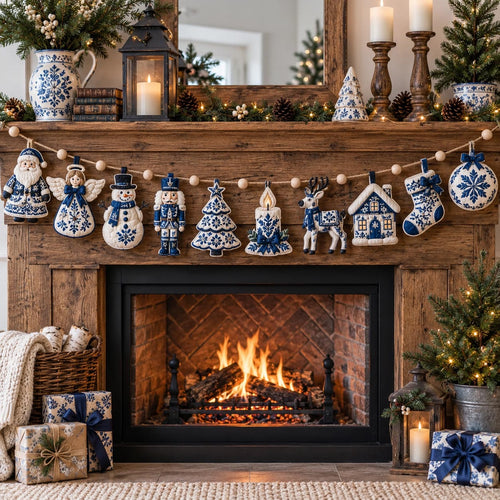 Porcelain Winter Custom Shape Quilted Garland GFTOTP21589