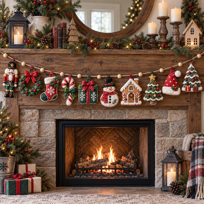 Classic Christmas Custom Shape Quilted Garland GFTOTP21591