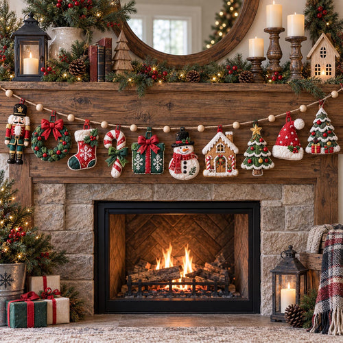Classic Christmas Custom Shape Quilted Garland GFTOTP21591