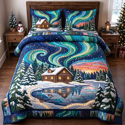 Aurora Glow Lodge 3-Piece Quilted Bedding Set GFTOTP21599