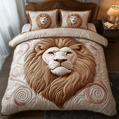 Majestic Lion 3-Piece Quilted Bedding Set GFTOTP2159