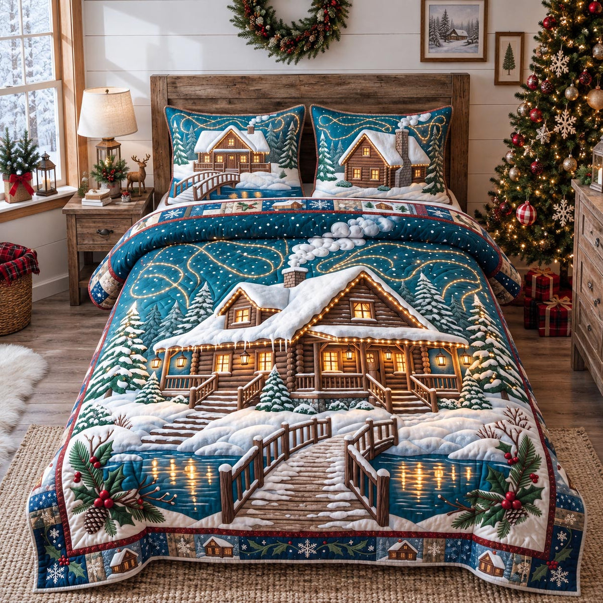 Winter Lodge Glow 3-Piece Quilted Bedding Set GFTOTP21604