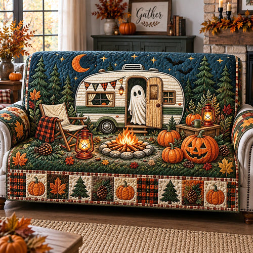 Cozy Ghost Camper Quilted Sofa Cover GFTOTP21613