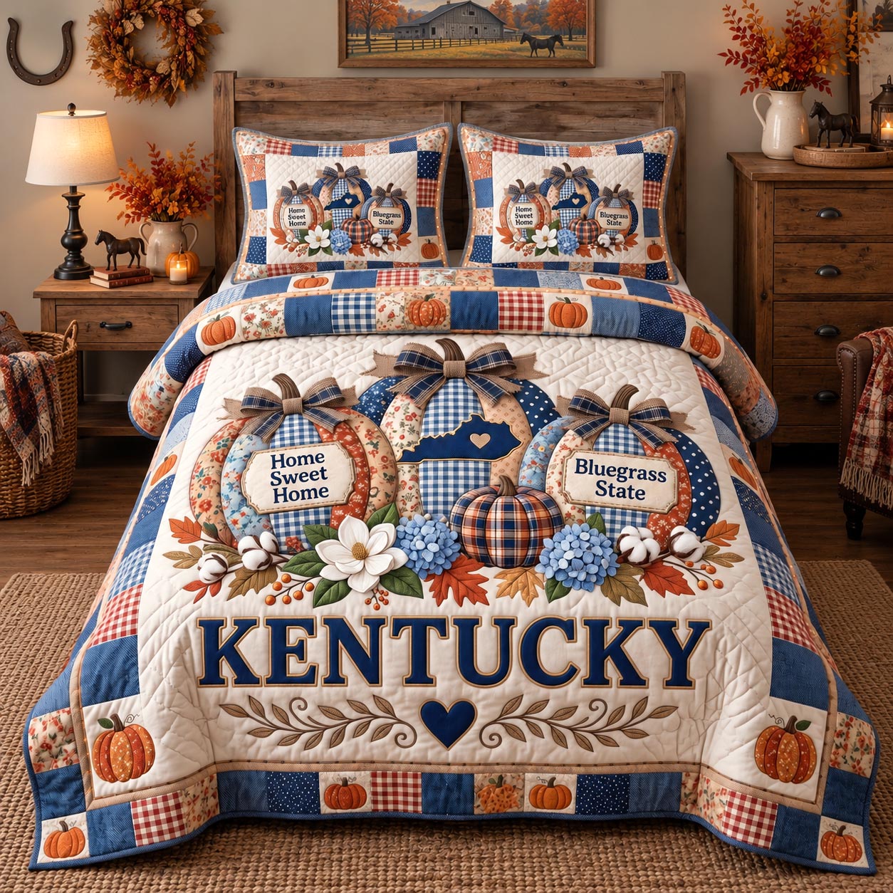Kentucky Fall 3-Piece Quilted Bedding Set GFTOTP21643