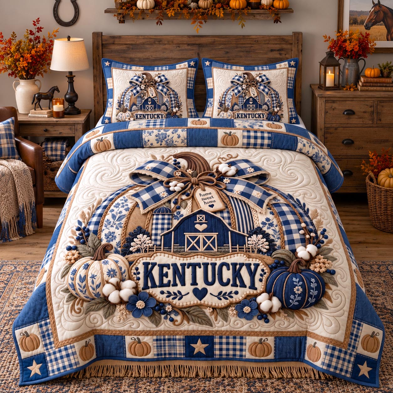 Kentucky Fall 3-Piece Quilted Bedding Set GFTOTP21645