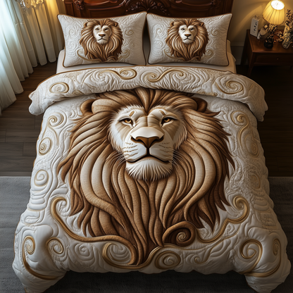 Majestic Lion 3-Piece Quilted Bedding Set GFTOTP2164