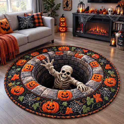 Crawling Skeleton Pit Quilted Round Mat GFTOTP21658