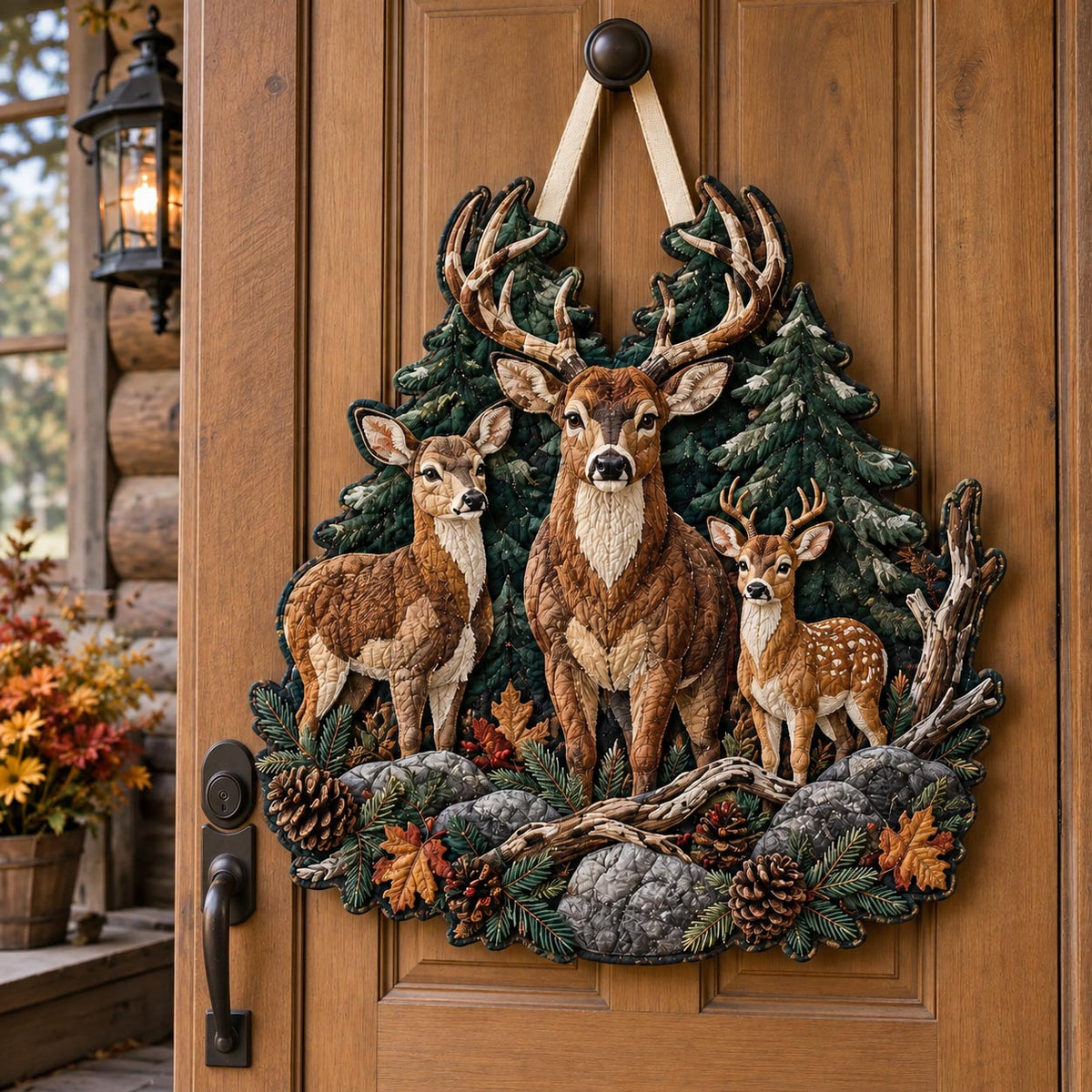 Forest Whispers Custom Shape Quilted Door Hanger GFTOTP21711