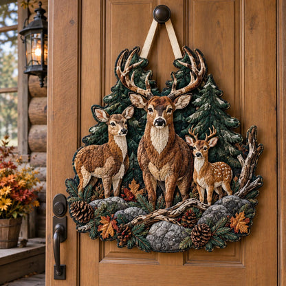 Forest Whispers Custom Shape Quilted Door Hanger GFTOTP21711
