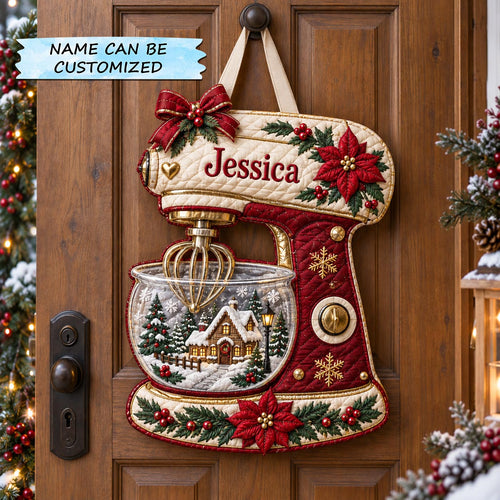 Personalized Baking Mixer Custom Shape Quilted Door Hanger QTCUZ GFTOTP21714