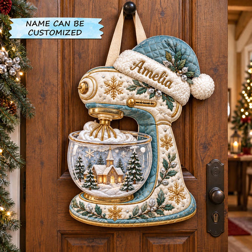 Personalized Baking Mixer Custom Shape Quilted Door Hanger QTCUZ GFTOTP21716