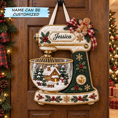 Personalized Baking Mixer Custom Shape Quilted Door Hanger QTCUZ GFTOTP21717