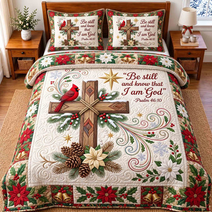 Blessed Faith Cardinal 3-Piece Quilted Bedding Set GFTOTP21770