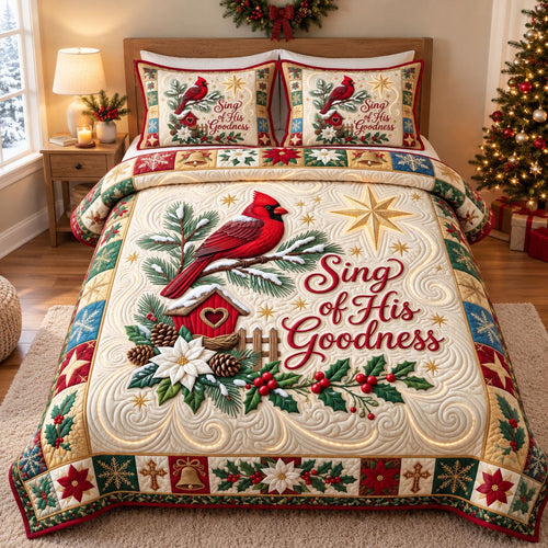 Sing His Goodness 3-Piece Quilted Bedding Set GFTOTP21771