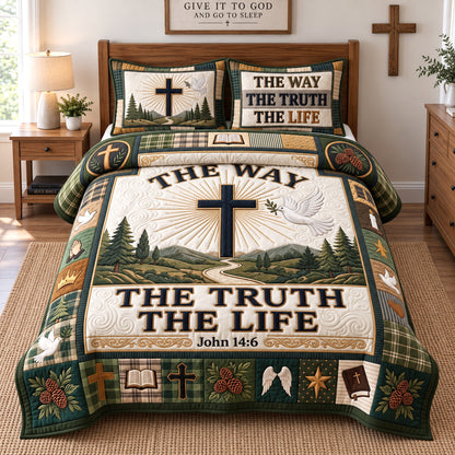 Holy Path Truth 3-Piece Quilted Bedding Set GFTOTP21776
