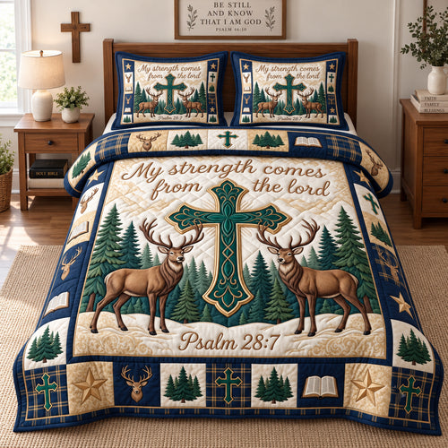 Sacred Stag Faith 3-Piece Quilted Bedding Set GFTOTP21779