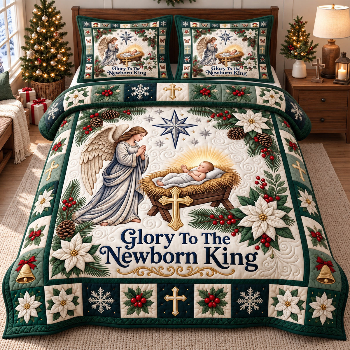 Glory Newborn King 3-Piece Quilted Bedding Set GFTOTP21789