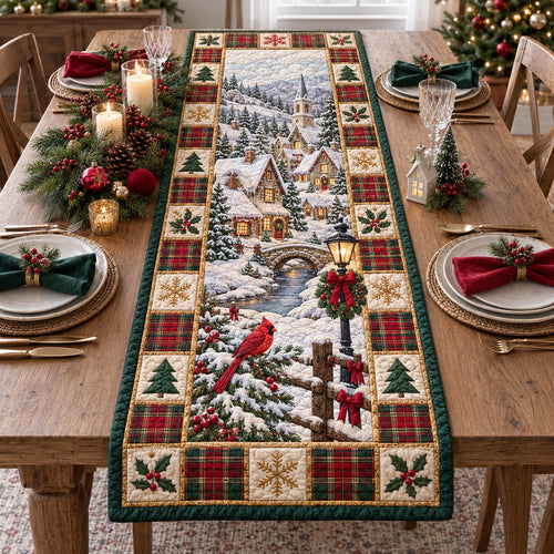 Winter Village Quilted Table Runner GFTOTP21792