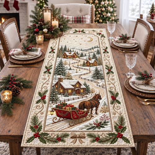 Winter Village Quilted Table Runner GFTOTP21793