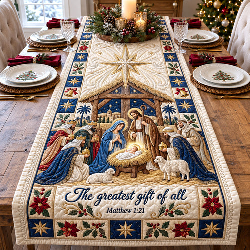 Nativity Scene Quilted Table Runner GFTOTP22012