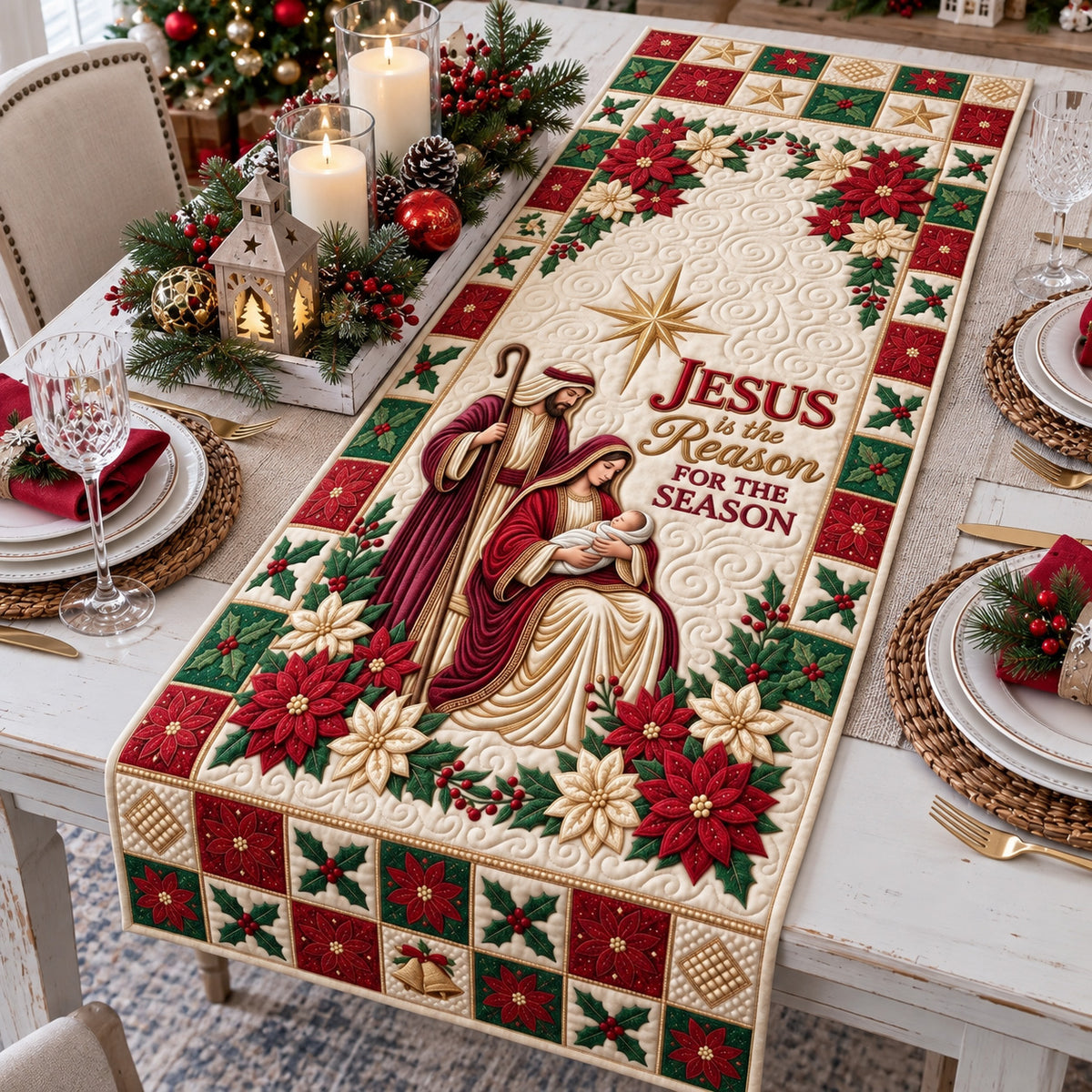 Nativity Scene Quilted Table Runner GFTOTP22013