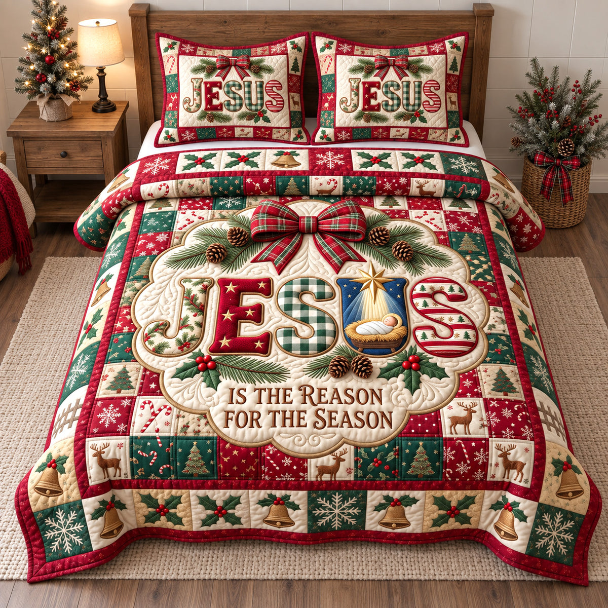 Reason For Season 3-Piece Quilted Bedding Set GFTOTP22018