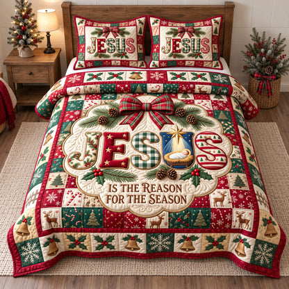 Reason For Season 3-Piece Quilted Bedding Set GFTOTP22018