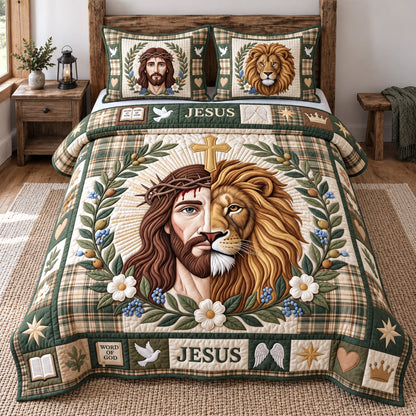 Lion Of Judah 3-Piece Quilted Bedding Set GFTOTP22029