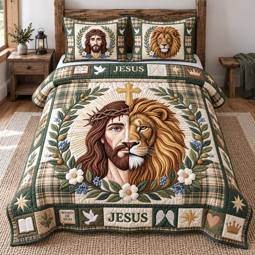 Lion Of Judah 3-Piece Quilted Bedding Set GFTOTP22029