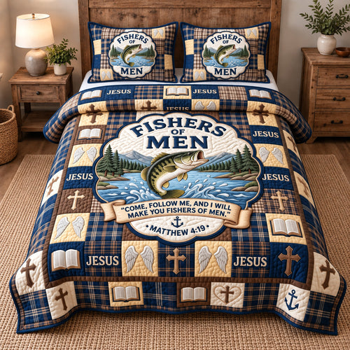 Fisher Of Men 3-Piece Quilted Bedding Set GFTOTP22037