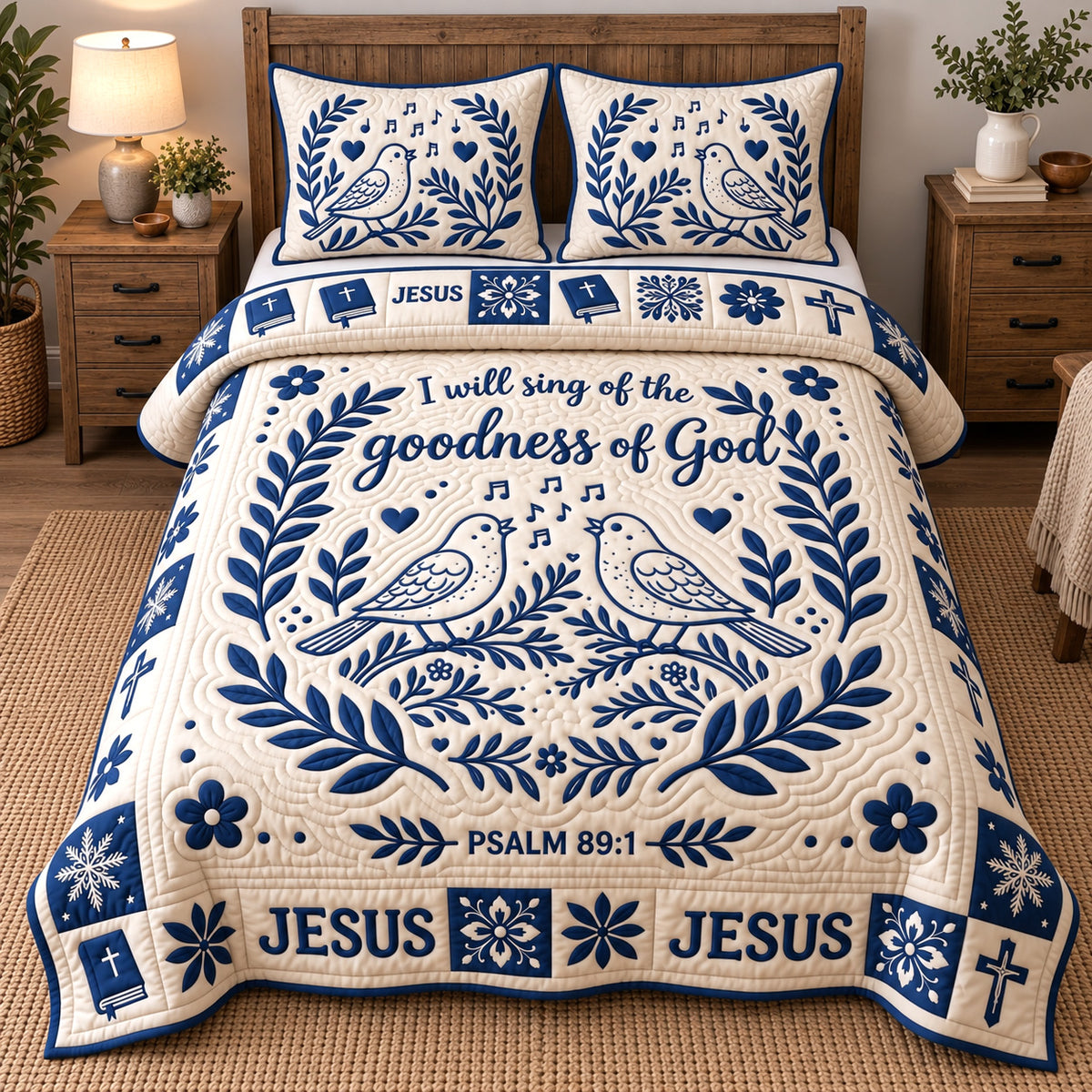 Goodness Of God 3-Piece Quilted Bedding Set GFTOTP22038