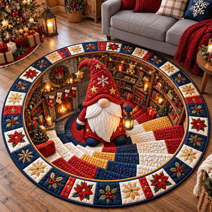 Christmas Gnome Hole Quilted Round Mat GFTOTP22055