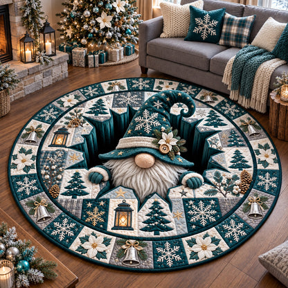 Christmas Gnome Hole Quilted Round Mat GFTOTP22059