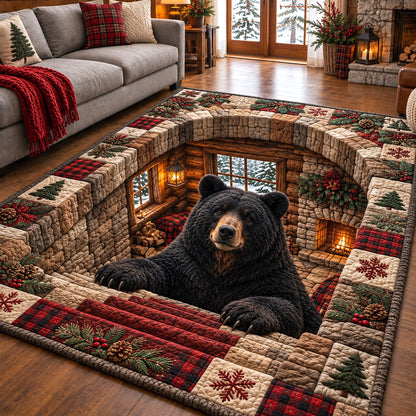 Holiday Cabin Bear Area Rug GFTOTP22081