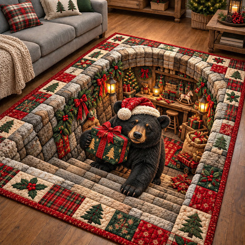 Holiday Cabin Bear Area Rug GFTOTP22082