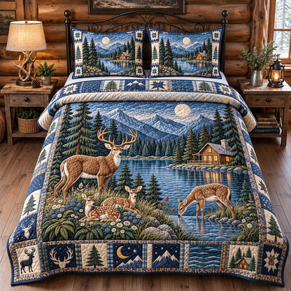 Forest Charm 3-Piece Quilted Bedding Set GFTOTP22097