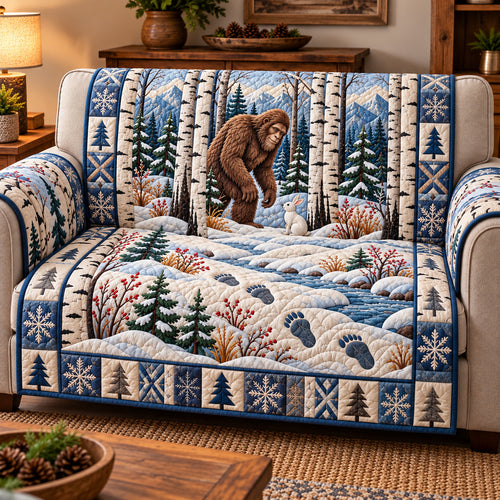 Bigfoot Birch Winter Quilted Sofa Cover GFTOTP22146