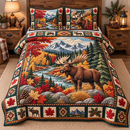 Amber Woods Majesty 3-Piece Quilted Bedding Set GFTOTP22180